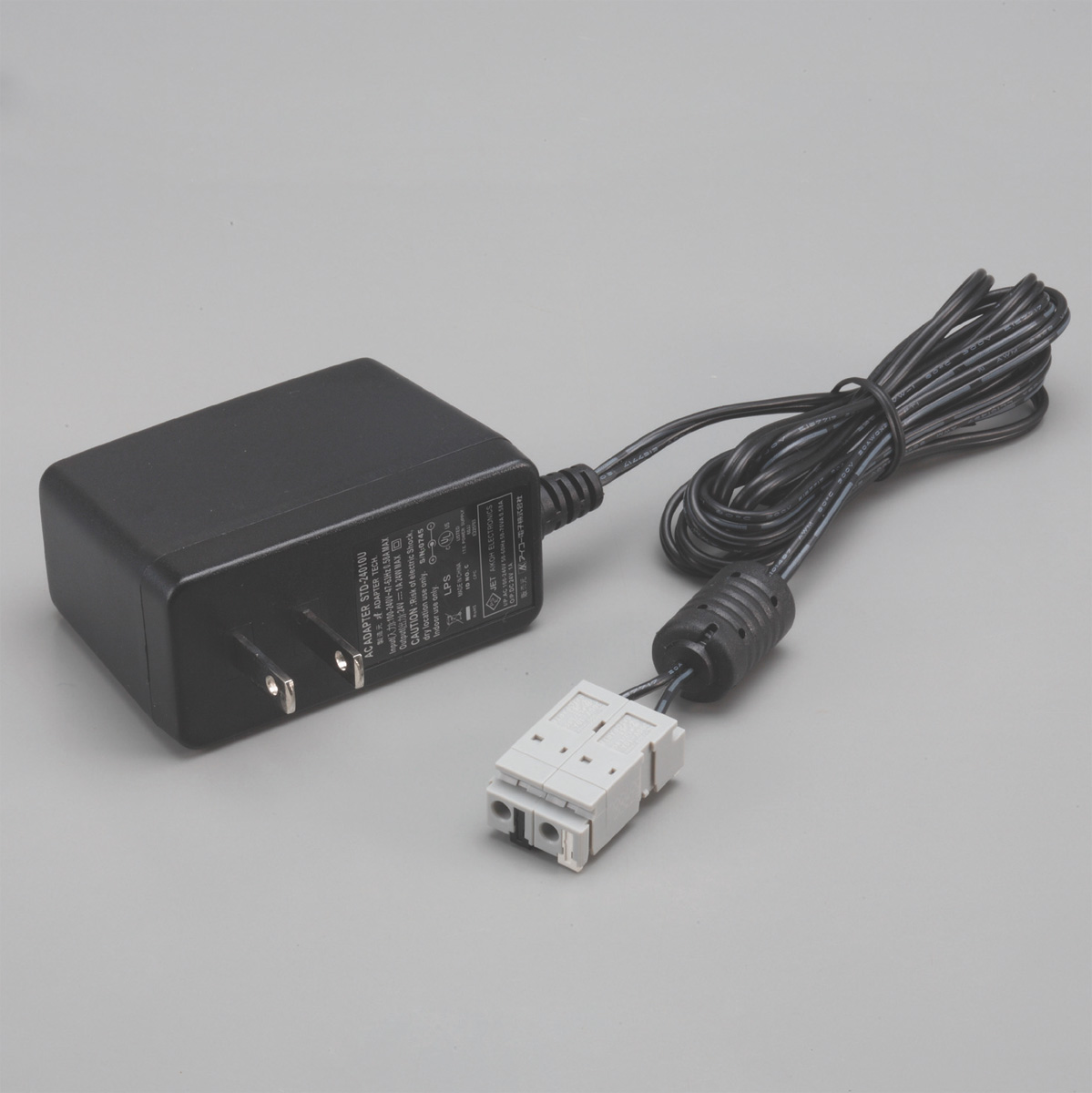 LED用AC100V-DC24V1Aアダプタキット（端子台付中継ケーブル付）
