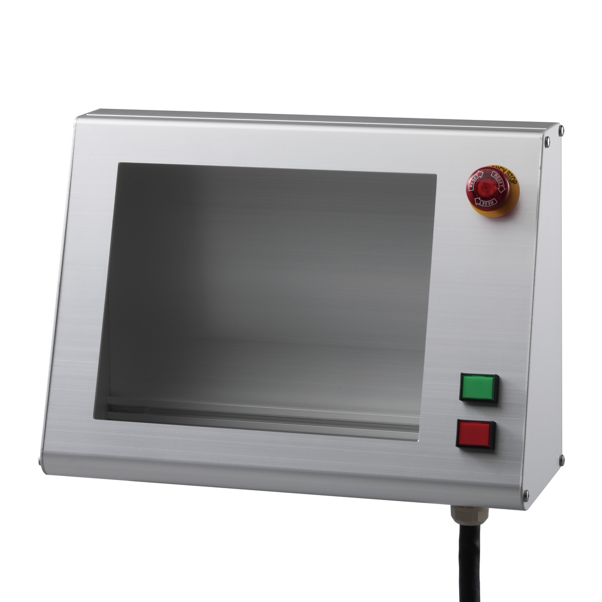 TBOX-240N-キーエンス（VT5-W07）配線付加工済ボックススイッチ付-ノーマルキャップ-5m配線付-縦型