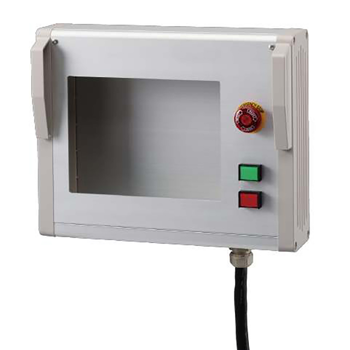 TBOX-H240-三菱(GT2508-VTBD用)5m配線付加工済ボックス-オムロン製スイッチ付-前開き