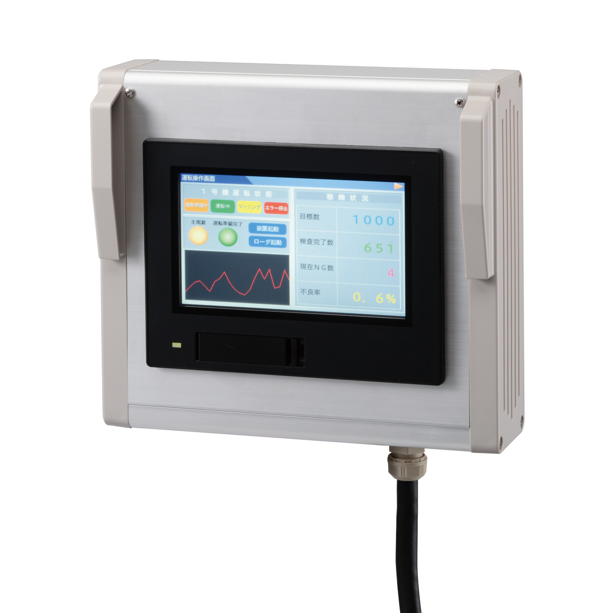 TBOX-H240-キーエンス（VT5-W07用）配線付加工済ボックス-前開き